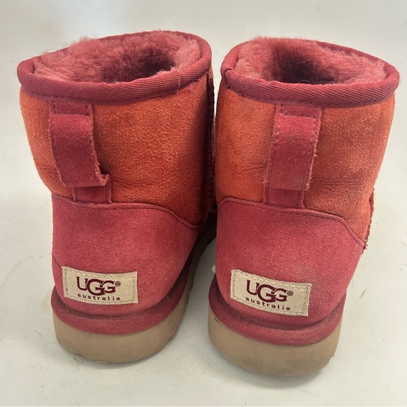 UGG Women's Classic Mini 5854 Suede Ankle Boots Rare Color Rust Maroon Size 8 - Picture 5 of 10